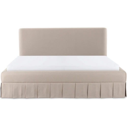 Maren King Bed in Beige Fabric